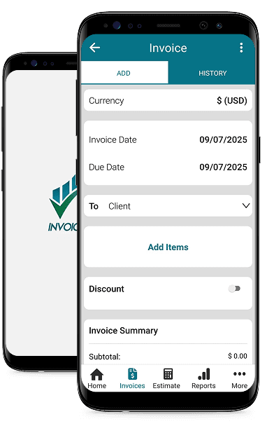 InvoiceMe mobile app and invoicing experience